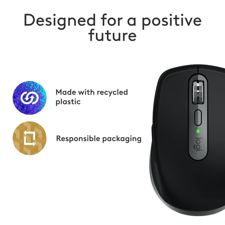 Logitech MX Anywhere 3S for Mac, Compact Wireless Bluetooth Mouse