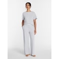 thumbnail image 3 of Joyspun Women’s Cotton-Blend Sleep Lounge Top with Short Sleeves, Sizes S-3X, 3 of 6