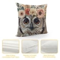thumbnail image 4 of Shiartex Cute Bird Owl Wreath Decorative Throw Pillow Covers Rustic Farmhouse Adorable Animal with Roses Flower Garland Pattern Pillow Cushion Case Cover Home Sofa Decor Pillowcase, 4 of 5