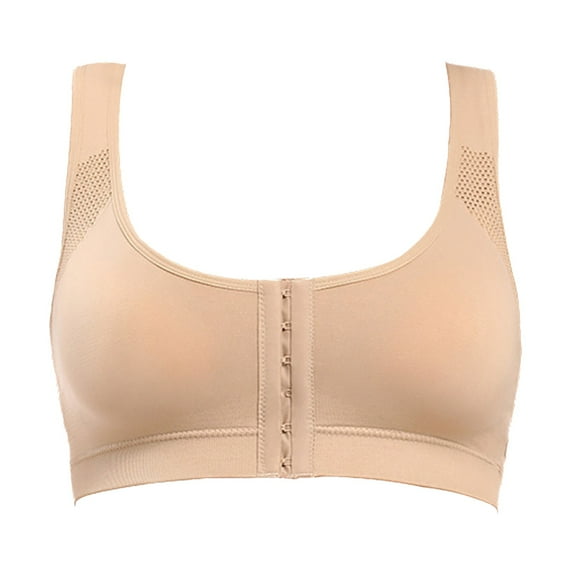 Sngxgn Women's Workout Sports Bras Fitness Backless Padded Low Impact Bra Yoga Crop Tank Top(Beige,L)