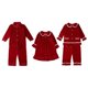 thumbnail image 2 of Ropa de dormir de terciopelo rojo para niños, pijamas de Navidad para niños y niñas, conjuntos de ropa, camisón suave de primavera para niñas, conjunto de pijamas para niños, 2 of 4