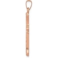thumbnail image 2 of 14K Rose Gold Brushed and Polished Budded Cross Pendant - 35mm, 2 of 6