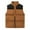 Coffee2, variant on APEXFWDT Men's Puffer Vest Winter Outdoor Zipper Sleeveless Warm Puffey Jacket Casual Lightweight Quilted Stand Collar Vest Size M To 3XL