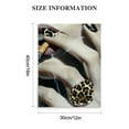 thumbnail image 2 of Acheng  Make Up Room Decor Fashion Leopard Print Lips and Nails Wall Art Prints on Canvas Framed Bathroom Wall Decor 12x16 in, 2 of 5