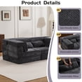 thumbnail image 3 of SOULART 78.74" Loveseat Sofa,Dark Gray Convertible Floor Sofa Bed,Boneless Sectional Sofa,No Assembly Required, 3 of 7