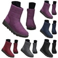 thumbnail image 5 of AUDeals Women Winter Boots, Waterproof Snow Booties, Mid Calf Faux Fur Lined Shoes with Zipper (Purple, 6), 5 of 9