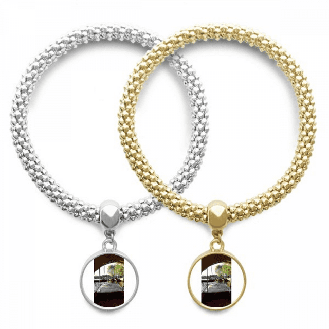 Scene Of Outside Art Deco Fashion Lover Bracelet Bangle Pendant Jewelry Couple Chain