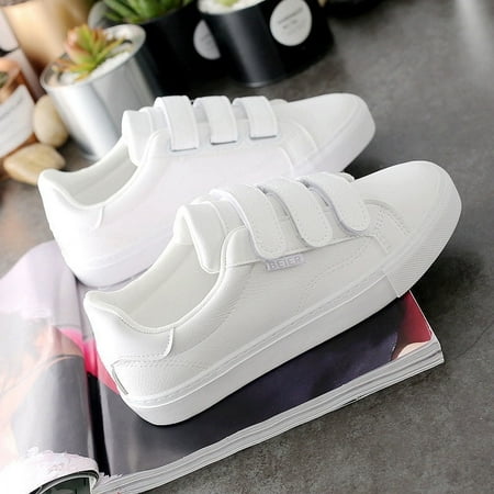 

HHH Spring and Autumn White Shoes for Women 2024 New All-Match Super Hot Women s Shoes Ins Harajuku Style Thick Bottom Velcro Board Shoes