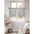thumbnail image 3 of Grey Sheer Curtains 45 Inch Length 2 Panels Set for Living Room/Bedroom, Modern Pure Gray Semi Curtain Sheers Drapes Rod Pocket Curtains Window Treatment Set 52''x45''x2, 3 of 7