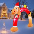 thumbnail image 3 of Infans 8FT Inflatable Christmas Dachshund Arch Yard Decoration w/ LEDs & Air Blower, 3 of 7