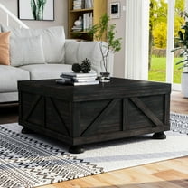 Furniture of America Flynn Lift-top Storage Wood Antique Black Coffee Table