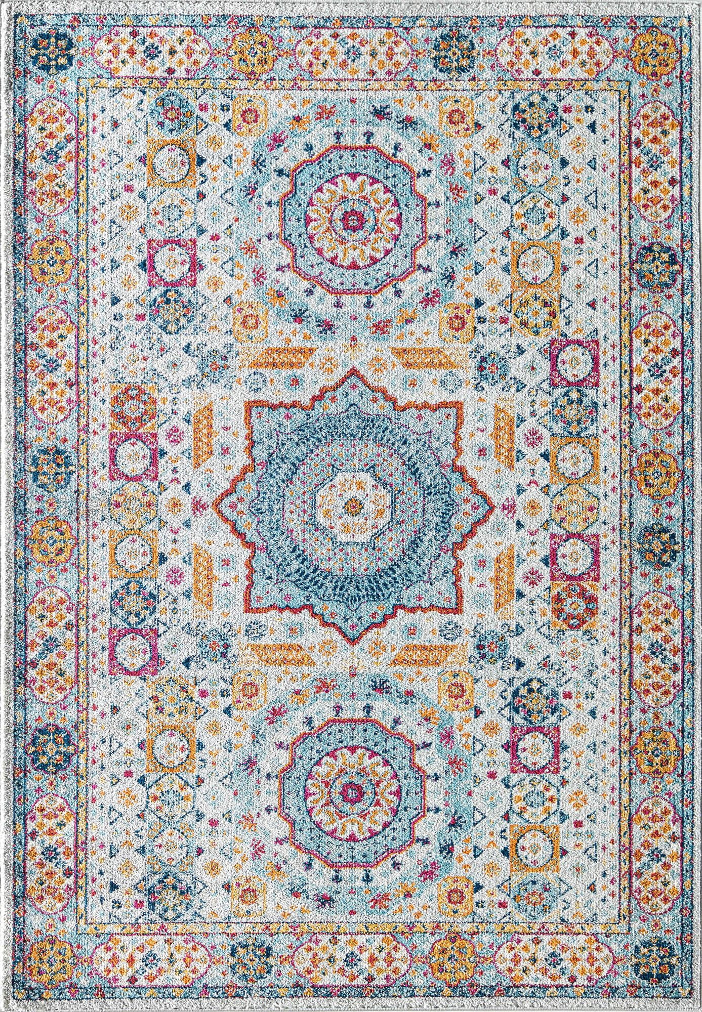 Harper HY60C Constellation Abstract Vintage Gray Area Rug, 8'0"X10'0"