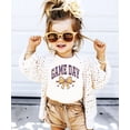 thumbnail image 2 of Purple and Gold Game Day Shirt for Women, Teens & Kids Team Colors Football Bow Graphic Tee Natural Shirt 5-6, 2 of 5