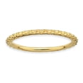 thumbnail image 1 of 925 Sterling Silver Gold Plated Criss Cross Stackable Ring Fancy/, 1 of 8
