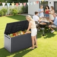 thumbnail image 3 of SEGMART Outdoor Deck Box Lockable,90 Gallon Outdoor Storage Box Waterproof,Patio Deck Storage for Toy,Furniture Cushions,Garden Tools and Combinable Garage, 3 of 8