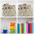 thumbnail image 6 of Yayeee 2 Pack Canvas Storage Basket with Handles for Shelves Fabric Bins Closet Organizer, Watercolor Wildflowers Pattern, 6 of 8