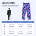thumbnail image 2 of Mens Pajama Pants - Soft Sleep & Lounge Pants for Men, pink flower happy Skull Cuteness Casual PJ Bottoms Pants with Pockets, 2 of 5