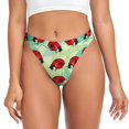 thumbnail image 1 of Balery Red Ladybugs And Leaf Tangas de Algodón para Mujer con Estampado – Ropa Interior Sexy, Transpirable, G-string-X-Large, 1 of 6