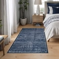 thumbnail image 3 of Bloom Rugs Washable Non-Slip 3' x 5' Rug - Blue Striped Area Rug for Living Room, Bedroom, Dining Room, and Kitchen - Exact size: 3' x 5', 3 of 10