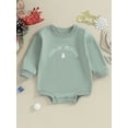 thumbnail image 2 of Suealasg Infant Baby Girls Christmas Onesie Bodysuit Long Sleeve Christmas Tree Print Romper 3M 6M 12M 18M Newborn Girls Fall One Piece Jumpsuit, 2 of 9