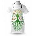thumbnail image 3 of Tree of Life Apron Colorful Round Abstract Tree Life and Soul Symbol Eco Nature Design Image, Unisex Kitchen Bib Apron with Adjustable Neck for Cooking Baking Gardening, Multicolor, by Ambesonne, 3 of 3