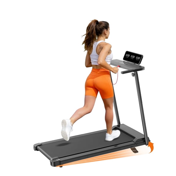 Compact Folding Treadmill with Handle & Incline, 3.5HP Small Electric Running Machine for Home, 12 Preset Programs, 0.6-10mph, 400 lb Capacity