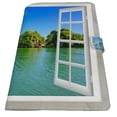 thumbnail image 2 of PKQWTM Window Ocean View Book Cover Book Protector Book Sleeve Book Pouch Book Bag 6x9 inch, 2 of 4