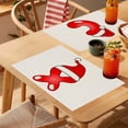 thumbnail image 2 of Qocolhg Christmas Decorations Outdoor Indoor, Christmas Letter Meal Mat Holiday Table Decoration Tablecloth Tea Flag Mat -border Holiday Gathering Restaurant Tablecloth, on Sale Clearance!, 2 of 4
