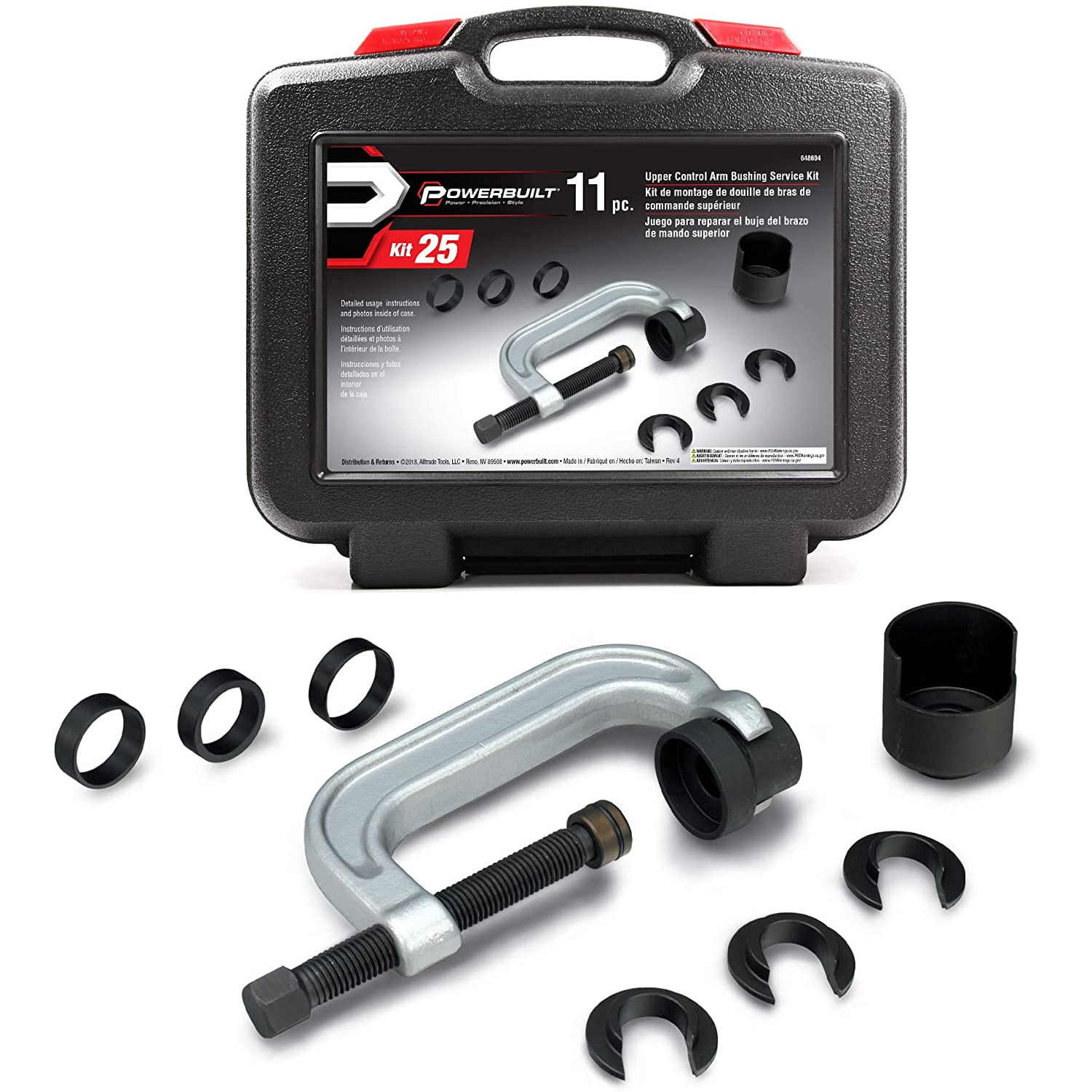 Removal Installer Upper Control Arm Bushing Service Set w/C Frame 4 FORD GM Chry