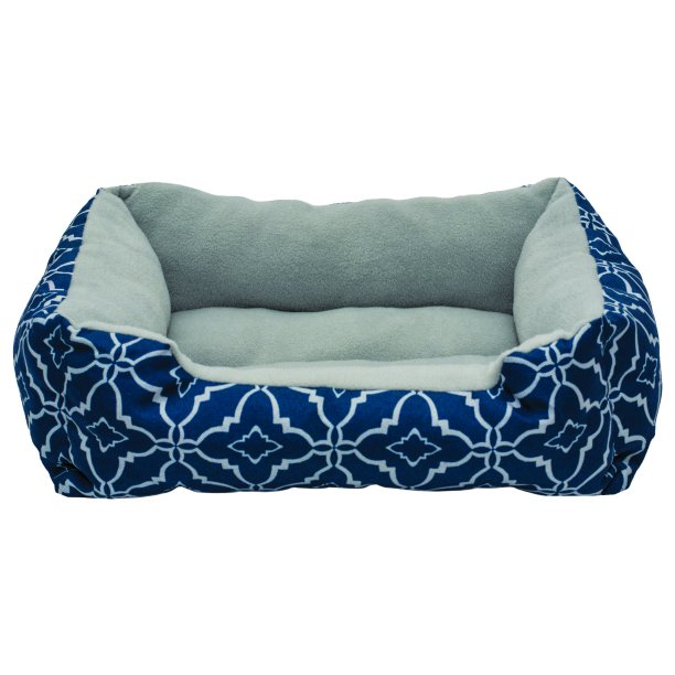 Vibrant Life Cozy Cuddler with Bolstered Walls Dog and Cat Bed, Small, Navy