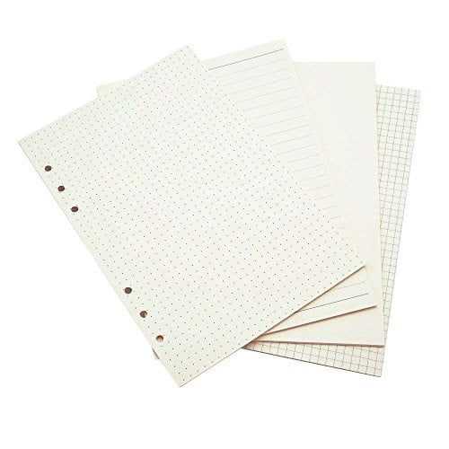 Harphia Line A7 Planner Refill,Mini Binder Refills,6 hole//100gsm Thick Paper//4.84 x 3.23