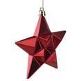 thumbnail image 4 of DAK 12ct Red and Gold Star Glittered Shatterproof Matte Christmas Ornaments 5", 4 of 9