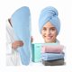 thumbnail image 1 of wonima11 3 Pack Large Microfiber Hair Towel Wrap, 30" x 10" Thicker Anti Frizz Quick Dry Hair Towels for Women Long, Curly, Thick Hair, Super Absorbent Hair Turban for Wet Hair (Grey, Pink, Blue), 1 of 1