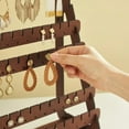 thumbnail image 2 of 7-Layer Assembled Wooden Jewelry Earring Display Rack, 13 Grooves And 14 Holes Per Layer, Jewelry Organizer Holder For Stud, 2 of 5