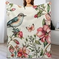 thumbnail image 3 of nygtbtfer Bird Hummingbird Floral Blanket Gifts for Women Soft Warm  Cozy Pink Spring Flower and Birds Throw Blankets for Bed Living Room Sofa Couch Birthday Valentines Day Decor 60x80in, 3 of 6
