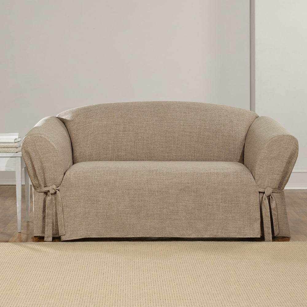 SureFit Designer Linen Loveseat Slipcover
