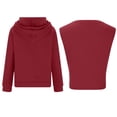 thumbnail image 6 of Womens 2 Piece Sweatsuit Set Oversized Hoodie Tank Top Matching Lounge Outfit Pullover Casual Fall 2025 Red, 6 of 7