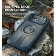 thumbnail image 4 of Dexnor pour iPhone 16 Plus Étui avec Cache Coulissant pour Caméra et Béquille Ajustable et Protecteur d'Écran Intégré, Compatible avec MagSafe Étuis Pare-Chocs Antichoc Étui de Protection Magnétique Robuste, Bleu, 4 of 7