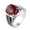 Red, variant on HIJONES Men's Stainless Steel Dominant Gemstone Agate Ring Engraved Claw Punk Style Biker Wedding Band Red Size 11