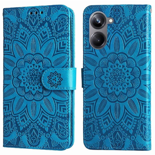 Funda tipo cartera GANGXUN para Realme 10 4G , diseño girasol, cuero PU, soporte, cierre magnético, tarjetero