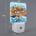 thumbnail image 2 of Fuzoiu Animals on Noah's Ark Floating Print Dusk to Dawn LED Night Light with Light Sensor, Energy-Efficient Touch-Safe Night Lamp for Home, Office, and Kids' Rooms-US, 2 of 7