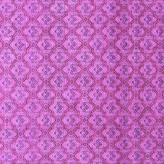 Ahgly Company Indoor Square Abstract Purple Modern Area Rugs, 7' Square