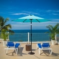 thumbnail image 2 of FLAME&SHADE 7.5 ft Outdoor Market Patio Table Umbrella with Tilt, Aqua Blue, 2 of 7