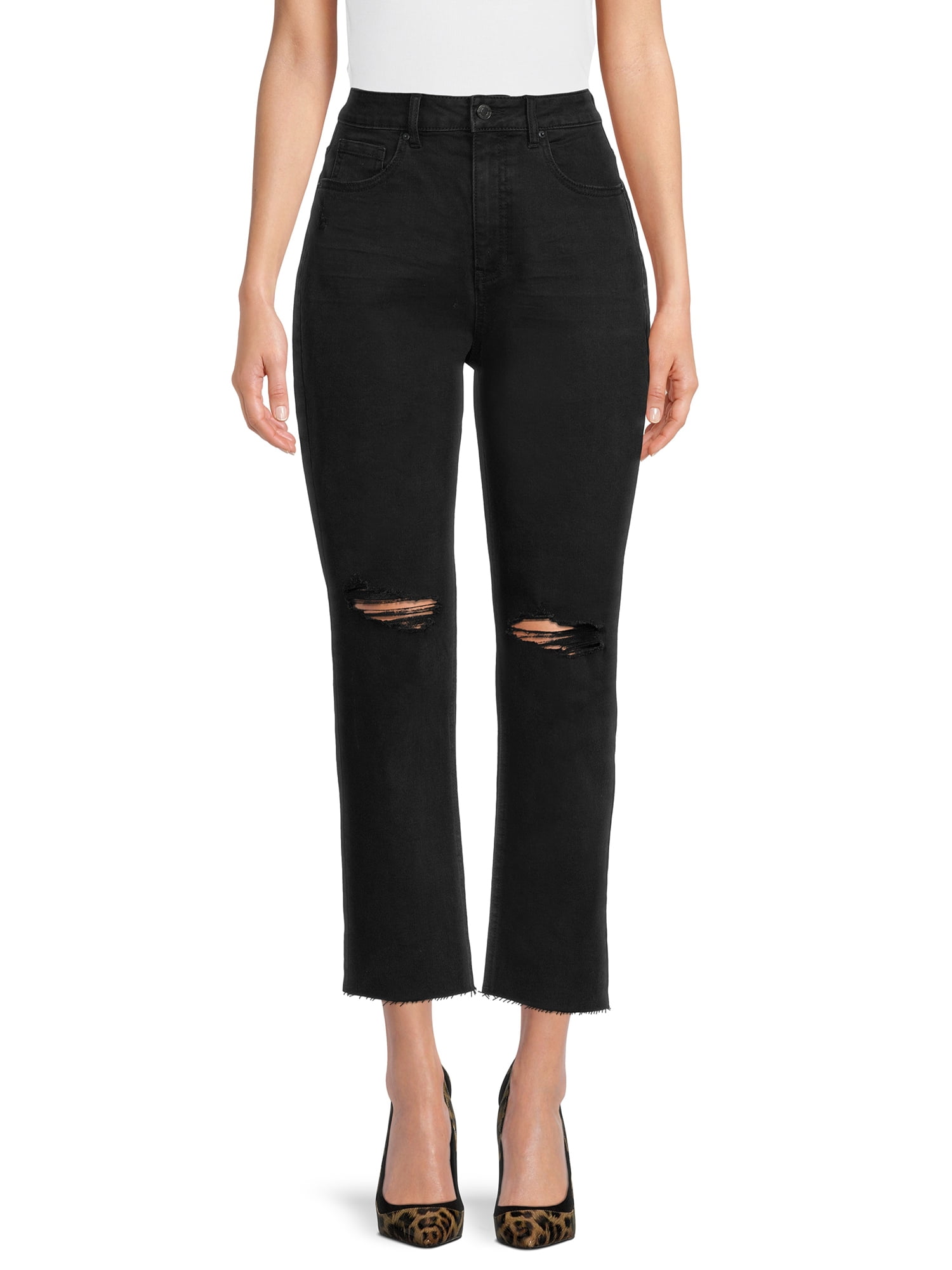 Buy High Rise Distressed Mom Jeans for Women at Ubuy Ethiopia