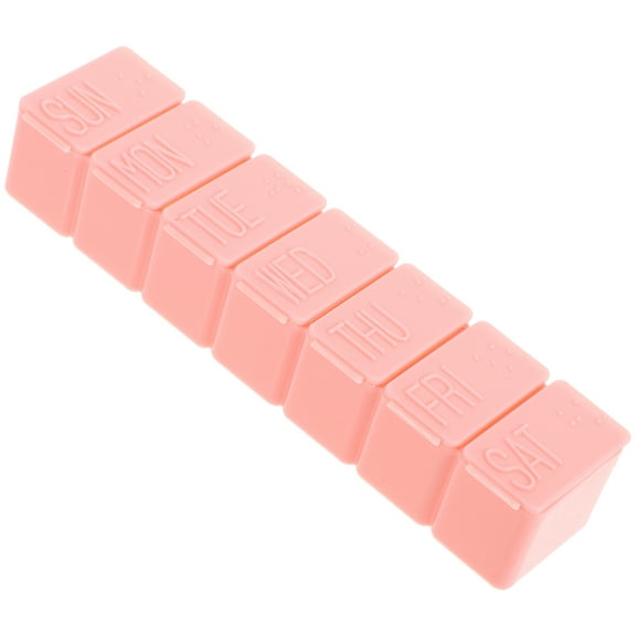 MUSEYA Small Weekly Pill Organizer Medicine Container Compartments for Weekly Medication 1Pcs