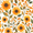 Watercolor Sunflowers, variant on Yayeee 40oz Stainless Steel Tumbler with Straw and Handle Double-Wall Insulated Travel Water Bottle, Watercolor Sunflowers