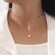 thumbnail image 1 of Fiudx Collar Chapado En Aleación Multicapa con Cadena de Clavícula y Gota de Cristal de Diamante, 1 of 2