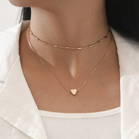 RKSTN Necklaces For Women Multi-layer Alloy Plating Necklace Clavicle Chain Crystal Drop Diamond Name Necklace Personalized Jewelry For Women