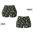 thumbnail image 5 of Lsque Colorful Pineapple Pattern High Waisted Biker Shorts for Women-Tummy Control Fitness Athletic Workout Running Yoga Gym Shorts,Moisture-Wicking-Small, 5 of 9