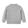 thumbnail image 6 of KAUOD Boys Ribbed Sweater Cropped Zipper Long Sleeve Knit Pullover Sweater Kids Plain Soft Warm High Collar Tops Clothes, 6 of 9